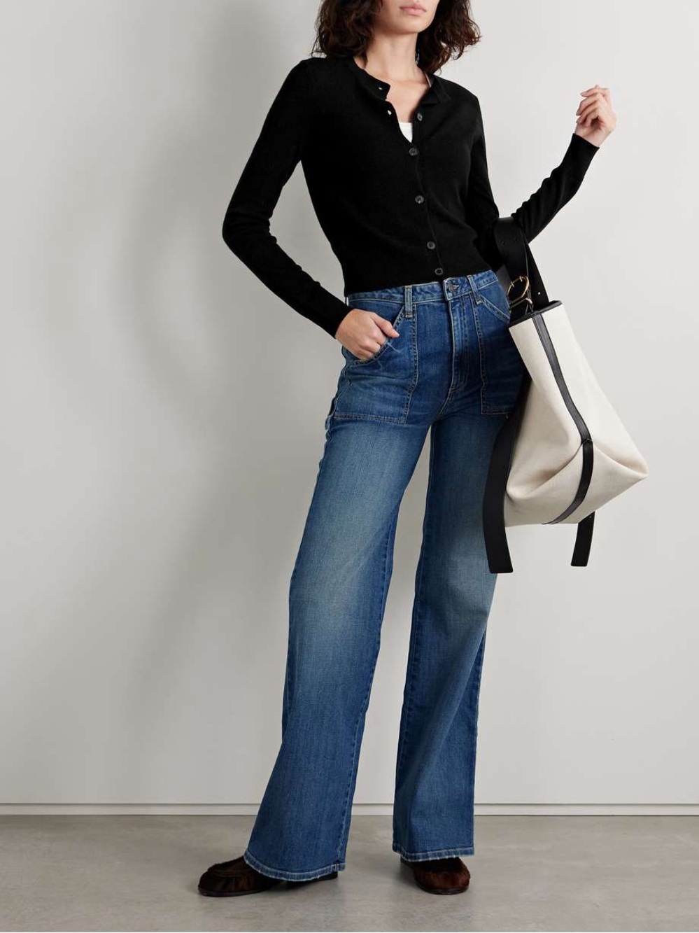 Nili Lotan Black March Cashmere Cardigan